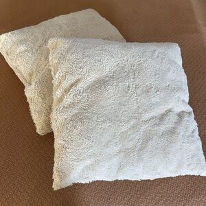 Fluffy Cream Throw Pillows